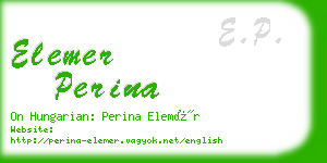 elemer perina business card